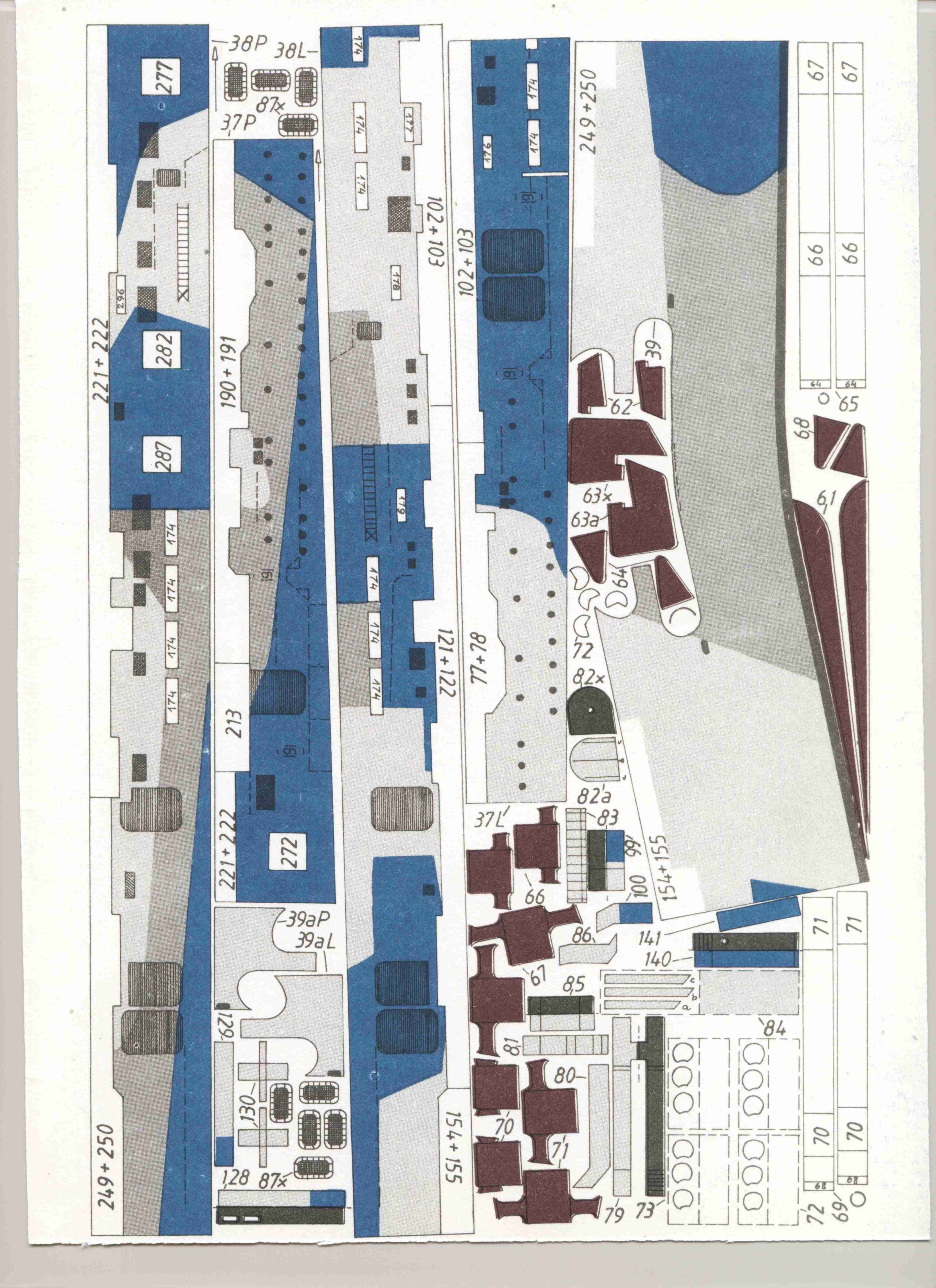 美国航母Essex艾塞克斯船模平面图纸